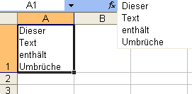 Mehrzeilige Excel-Zellinhalte erstellen Mehrzeilige Excel-Zellinhalte erstellen