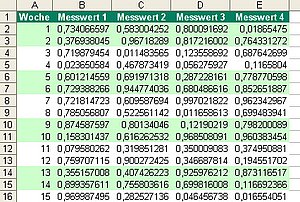 Diese Liste hat Excel vollautomatisch formatiert