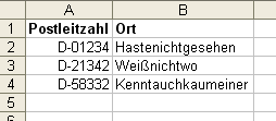 Postleitzahlen richtig darstellen Postleitzahlen richtig darstellen
