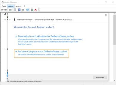 Treiber Installationsdatei