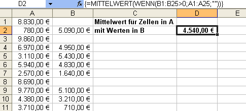 Zahlen bei der Mittelwert-Berechnung ausschließen Zahlen bei der Mittelwert-Berechnung ausschließen