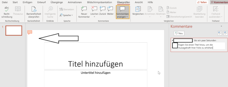 PowerPoint Kommentare
