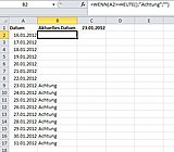 Vergleichen Sie Datumswerte automatisch mit dem aktuellen Datum