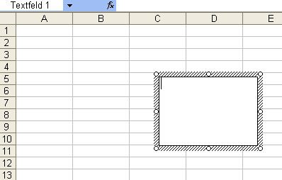 Neues Textfeld in einer Excel-Tabelle Neues Textfeld in einer Excel-Tabelle