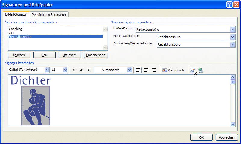 Logo die Signatur einfügen in Outlook 2007/2010 computerwissen.de