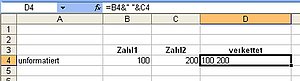 Verknüpfung von Zellinhalten mit dem Und-Operator