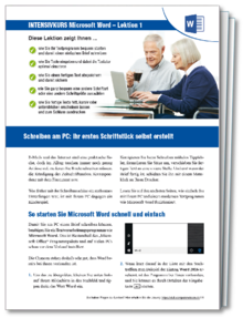 Intensivkurs Microsoft Word Intensivkurs Microsoft Word