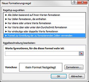So richten Sie die bedingte Formatierung in Excel 2007 und Excel 2010 ein