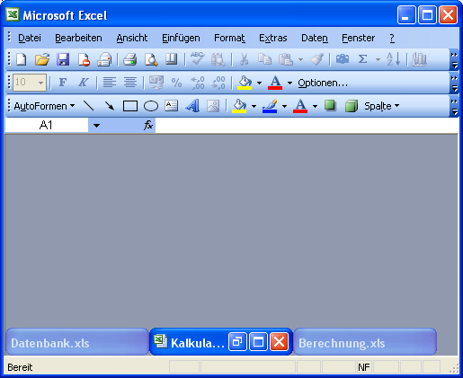 Excel-Fenster schnell minimieren und maximieren Excel-Fenster schnell minimieren und maximieren