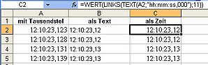 Setzen Sie diese Excel-Formel für Zeitformate ein