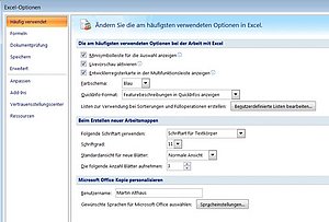 So ändern Sie Excel-Optionen in Excel 2007