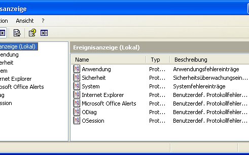 Im Bild sehen Sie die Ereignisanzeige von Windows, in der Meldungen beispielsweise von Treibern oder Diensten protokolliert werden. 