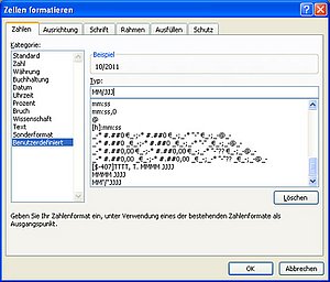 So sieht das Format für ein Kreditkartenablaufdatum in Excel aus