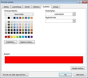 Diese Excel-Hintergrundfarbe möchten Sie durch eine andere Farbe ersetzen