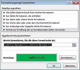 Diese Formal markiert Buchstabenwechsel in Ihrer Tabelle automatisch