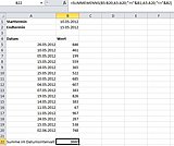 So addieren Sie nur Werte aus einem bestimmten Zeitraum 