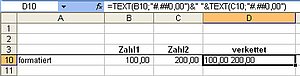 Wie Sie eine Zellverknüpfung mit Formatierung durchführen