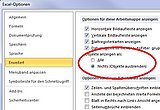 So machen Sie Objekte in Excel 2010 unsichtbar