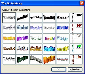 So erledigen Sie die Auswahl des WordArt-Designs