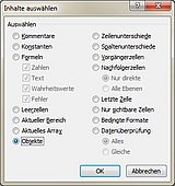 So markieren Sie alle Objekte in einem Excel-Tabellenblatt