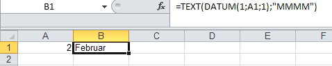 Wie Sie den Monatsnamen zu einer Monatsnummer als Text ausgeben Wie Sie den Monatsnamen zu einer Monatsnummer als Text ausgeben