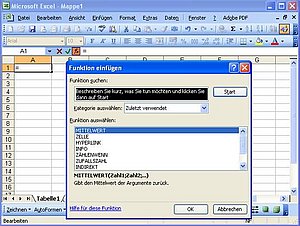 Excel-Funktionsassistent