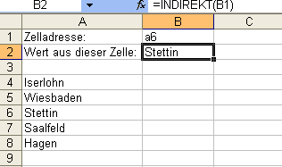Zellbezug per Formel berechnen Zellbezug per Formel berechnen