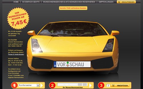 www.Kennzeichen-Express.de: Wunschkennzeichen | KFZ-Kennzeichen | Nummernschilder | Autoschilder | Autokennzeichen  - online reservieren und bequem bestellen