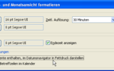 Kein Fettdruck im Datumsnavigator, Outlook