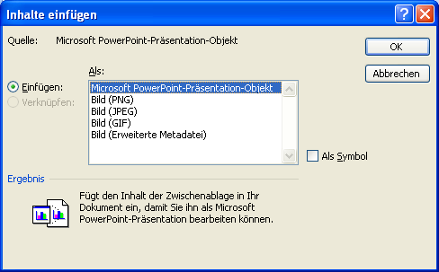 Präsentationen in Excel-Arbeitsmappen einbetten Präsentationen in Excel-Arbeitsmappen einbetten