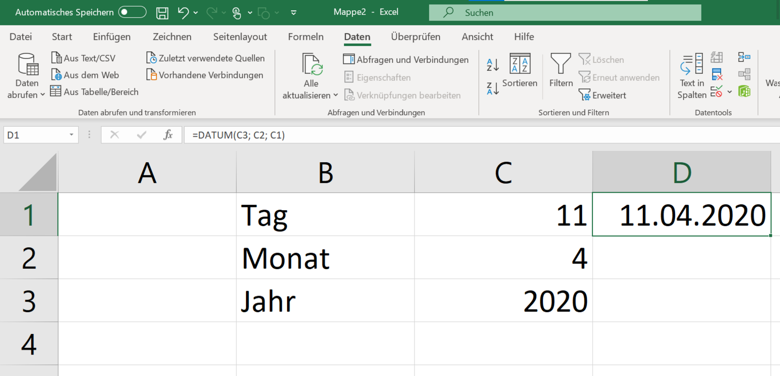 So geben Sie das Datum in Excel an SchrittfürSchrittAnleitung computerwissen.de