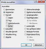 Mit diesen Einstellungen markieren Sie alle konstanten Texte