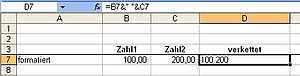 Die Formatierungen gehen beim Verknüpfen verloren