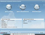 Im Bild sehen Sie die BitDefender Rescue CD und die Schaltflächen zum Scannen, Aktualisieren und Konfigurieren. 