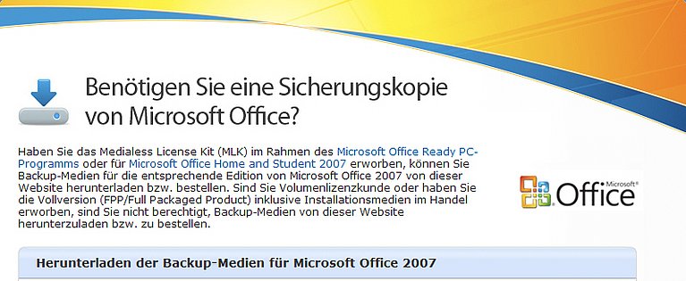 Holen Sie sich die Office 2007-CDs zum Download Holen Sie sich die Office 2007-CDs zum Download