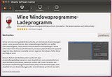 Im Bild sehen Sie das Software-Center von Ubuntu und das zum Installieren ausgewählte Programm Wine. 