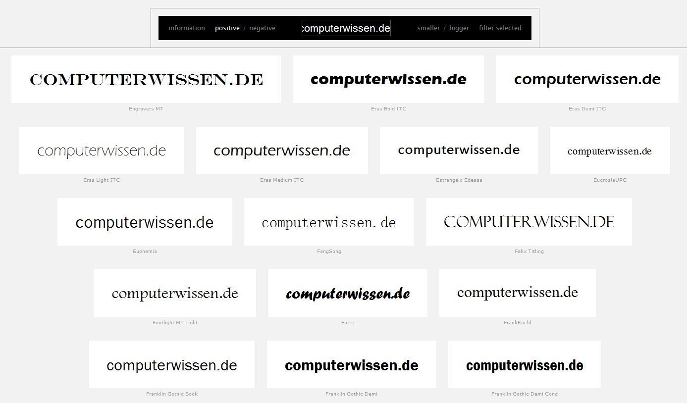 Windows: Alle Schriftarten auf einen Blick - computerwissen.de