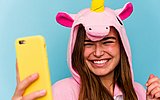 Gigaset, Einhorn, Smartphone, Glitzer