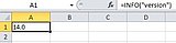 Excel zeigt die Excel-Version per Formel an.