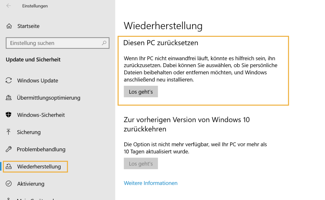 Windows 10 Es Wird Versucht Die Installation Wiederherzustellen www.computerwissen.de