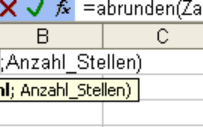 Excel Funktionsargumente Tastenkombination, Funktion, Argumente, Zahl