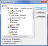 Suchen in Kalender und Posteingang