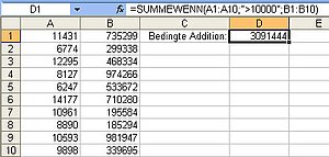 Wie Sie eine bedingte Addition durchführen