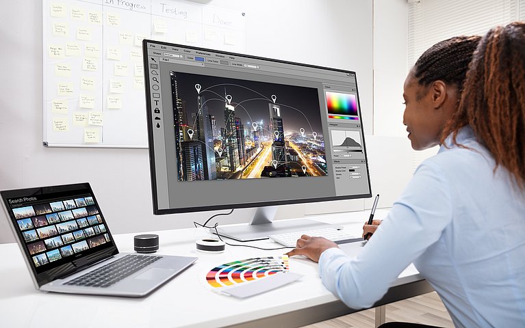 Photoshop Schwarzweiß Verlaufsumsetzung, Bildbearbeitung, Farbe, Objekt