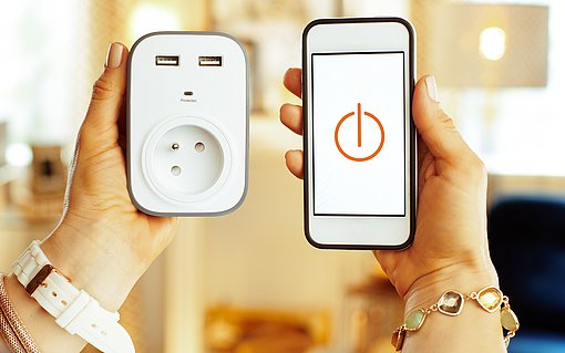 Smart Home Steckdose Haus, Vernetzung, Strom, Internet