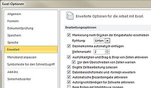 So schalten Sie das automatische Dezimalkomma in Excel 2010 ein