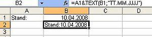 Excel Datumswert