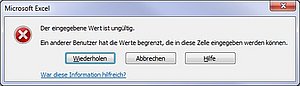 Nur noch Datumswerte aus dem Jahr 2012 sind erlaubt