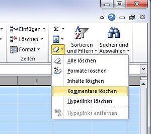 So löschen Sie Kommentare und Hinweise aus einem Excel-Tabellenblatt