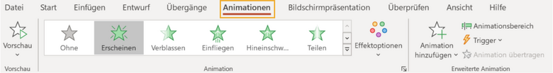 PowerPoint Animationen hinzufügen
